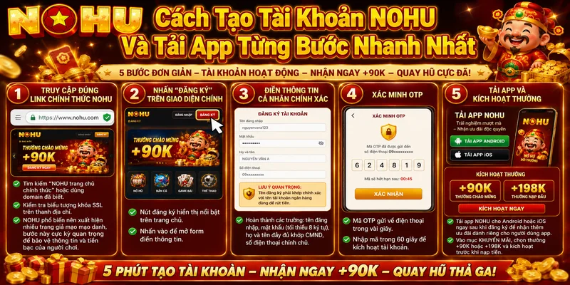 Cách Tạo Tài Khoản NOHU Và Tải App Từng Bước Nhanh Nhất